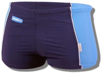 Zwemboxer Tiret Blue met pocket en rits - Maat S - Zwemboxer Heren Blauw - Stanteks