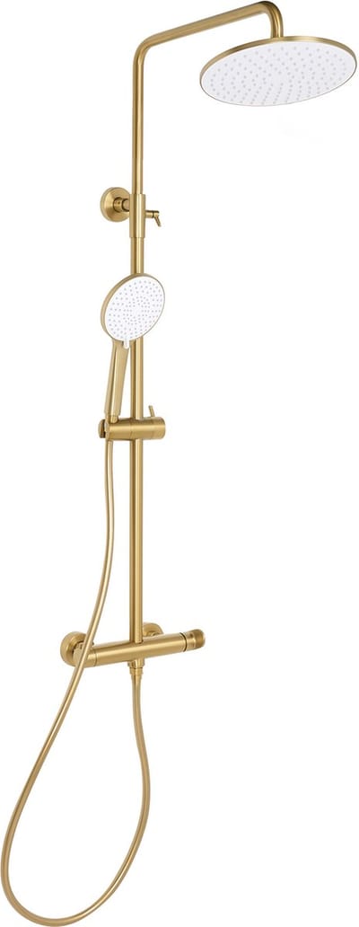 CATAMARCA - Douchemengkraan set met regendouche - Goud - Messing