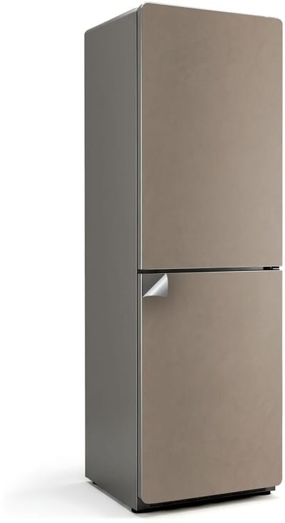 Wallfluent Koelkaststickers - Bruin Koelkast Folie - 60 cm x 190 cm - Bruin Koelkaststickers - Koelkast Wrap - Koelkast Decoratie - Waterdichte Koelkast Sticker - Koelkast Design