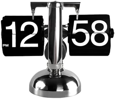 Dailygoody - Retro Minimalistische Digitale Flip Klok - Luxe Bureauklok - Zwart - Grote Cijfers - Nauwkeurige Tijdwaarneming - Geschikt voor Woon