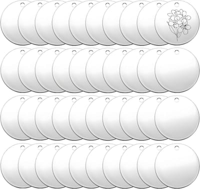 Blank Stempeldag - Graveerbare Hangers - Sieraden Maken - Roestvrij Staal - 25 mm Rond - Zilverkleurig