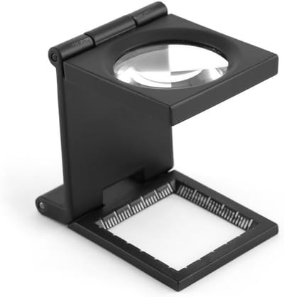 Mini Drie Vouw 10X Vergrootglas 28mm van Zinklegering met Schaal voor Textiel en Sieraden Optische Gereedschappen
