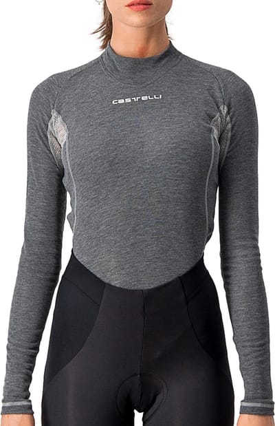 Castelli Ondershirt warm lange mouwen voor Dames Grijs  / CA Flanders 2 W Warm Long Sleeve Grey