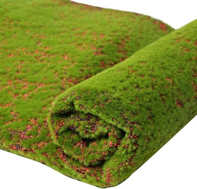 Kunstgras Mat - Nepgras Tapijt - Balkon Decoratie - UV-bestendig - 40 x 24 x 16 cm - Rood