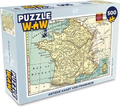 Puzzel Antieke kaart van Frankrijk - Legpuzzel - Puzzel 500 stukjes