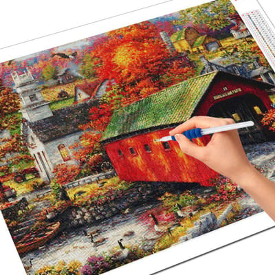 Diamant borduurwerk huis Strass foto 5D DIY diamant schilderij stad landschap mozaïek Kit woondecoratie cadeau Full Square 20X30CM