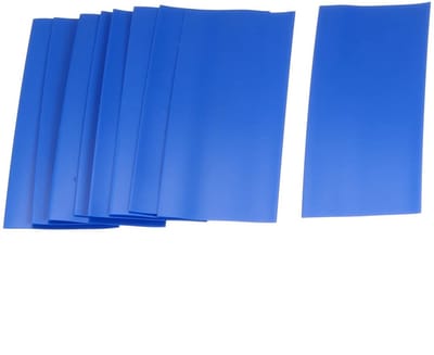 Dailygoody - Warmte krimpende buis - PVC batterij wikkelen - 23 meter plat - Blauwe krimpkous - Voor elektrische AA DIY batterij - 50 stuks