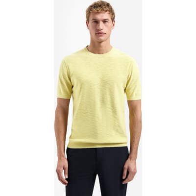 No Excess Pullover Short Sleeve Crew Neck Slub Yellow  XL