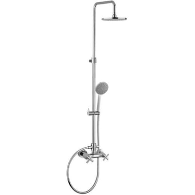 Kronenbach Zeta 2.0 shower column with overhead shower Ø 22.5 cm 534814CRKB