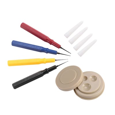 NTH products- Horlogereparatieset 5-delig - Oliebeker - Oliestiften - Kunststof - Voor alle horloges - Verpakkingsformaat 13 x 13 x 2,1 cm - Horloge Gereedschap