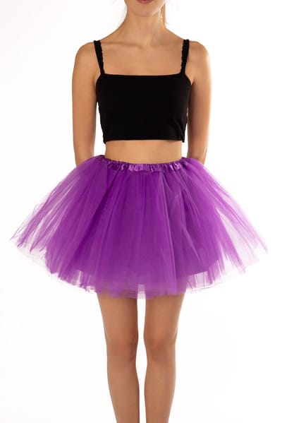 KIMU® Tutu Paars Tule Rokje - Maat 68 74 80 86 92 98 - Paarse Petticoat Rok Baby Peuter Meisje - Balletpakje Kinderen Babypakje Festival