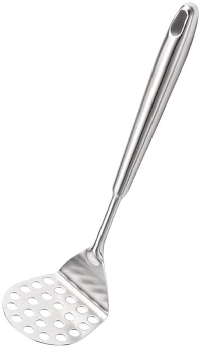 Aardappelpers Pureeknijper - Profile Pureestamper - 29 cm aardappelpers - handzame groentestamper - babyvoedinghulpmiddel geschikt voor aardappelpuree, aardappelen, zoete aardappelen en wortelen - zilver