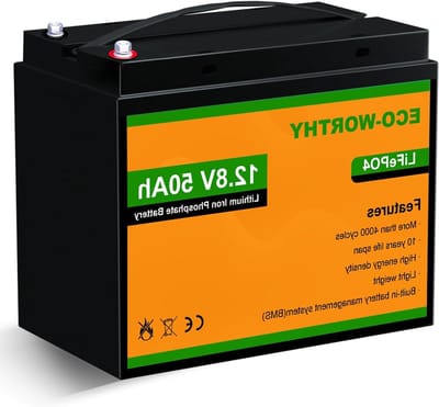 Lithium Batterij - Energie Opslag - Off-Grid Stroom - Lichtgewicht & Lange Levensduur - 12V 50Ah