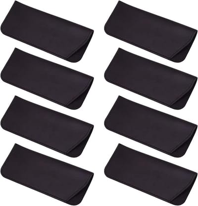8 stuks - Brillenkoker - Zachte brillenetui - Compact en draagbaar - Gemakkelijk mee te nemen - Past op alle brillen en zonnebrillen - Unisex - Zwart