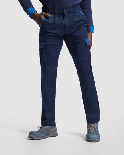 Werkbroek Trooper Donker Blauw / Kobalt Blauw merk Roly maat 56
