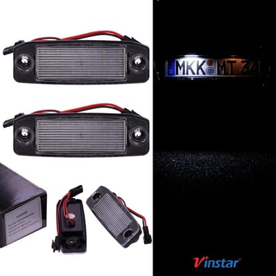 LED Kentekenverlichting - Nummerplaat Verlichting - Auto Verlichten - E-gecertificeerd Canbus - 18 LEDs - Wit
