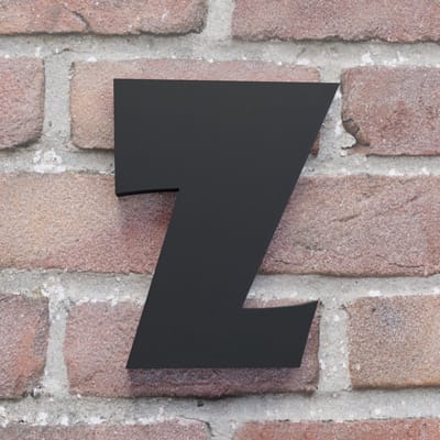 Huisnummer Showcard Z zwart - Huisnummerbord - 10 cm - zelfklevend
