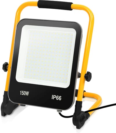 LED Bouwlamp – 150W met Statief – 6000K Koud Wit – Bouwverlichting – Buitenlamp voor Atelier, Terras en Tuin