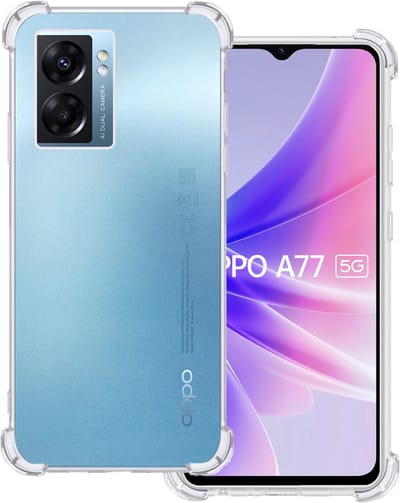 Hoesje Geschikt voor OPPO A77 - Sterk & Shockproof - Siliconen Case - Back Cover - Telefoon Hoes Shock Proof - Transparant