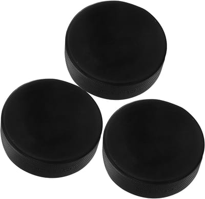 Trainingshockeyspelpucks - Hockeypucks Bulk - Hockey Training - Stootvaste Constructie - 7.50X7.50X2.30CM - Zwart