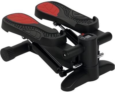 Mini stepper - Stepper Fitness - Home Trainer - Verstevigd - 2 weerstandsbanden - Met Monitor - verstelbare weerstand - step fitness - Verticale stepper - Stair Stepper - Stepapparaat
