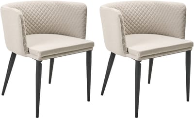 LIMASSON - Tuinstoel set van 2 - Beige - Stof