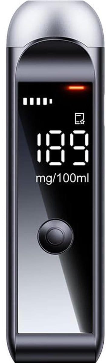 Draagbare Contactloze Ademanalysator – Nauwkeurige BAC Alcoholtester met LCD-display – USB – oplaadbaar – Snel & Hygiënisch voor Auto en Thuis