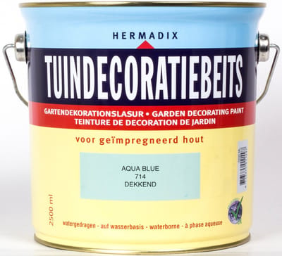Hermadix Tuindecoratiebeits dekkend 714 Aqua Blue - 2,5 l