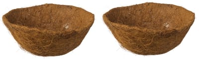 3x stuks voorgevormde inlegvel kokos voor hanging basket 25 cm - kokosinleggers / plantenbak van kokos