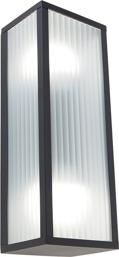 QAZQA charlois - Moderne Dimbare LED Smart Wandlamp incl. wifi met Dimmer voor buiten - 2 lichts - D 13.5 cm - Zwart - Buitenverlichting