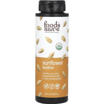 Foods Alive, Biologische Zonnebloemlecithine, 8 fl oz (236 ml)
