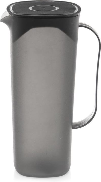 Karaf Plastic met Deksel Zwart 1,8 l - Kan - Waterkaraf voor Fruitwater - Waterkan - Drinkkan