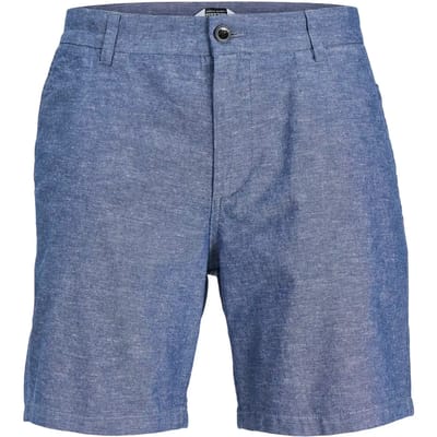 Jack & Jones grijze heren broek   Straight fit   Steekzakken   Gemeleerd patroon   Knoop- en ritssluiting   Regular waist Grijs S