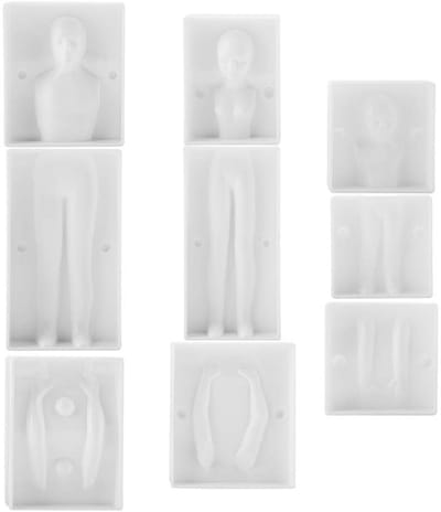 Dailygoods- Taartvormen 3D Familie Set - Bakvormen voor Fondant - Voedselveilig Plastic - Duurzaam en Herbruikbaar - Eenvoudig te Reinigen - Bakvorm
