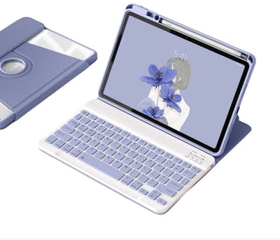 360° Draaibare Bluetooth Toetsenbordhoes voor iPad 11 (A16) 2025 & iPad 10 (2022) 10.9 - Paars