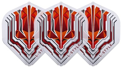 L-Style Champagne Flight EZ L1 Standard Origin Series Clear Red - Dart Flights