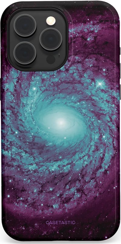 Casetastic Hoesje Geschikt voor Apple iPhone 15 Pro Max Magsafe - Stijlvolle Beschermende Duo-layer Case - Nebula zonnestelsel