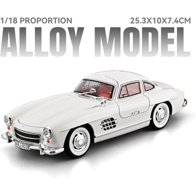 1:18 Mercedes Benz 300Sl Klassiek Sportvoertuig Legering Metaal Diecast Modelauto Kinder Speelgoedauto Race Spellen Vakantie Cadeaus Kind gray