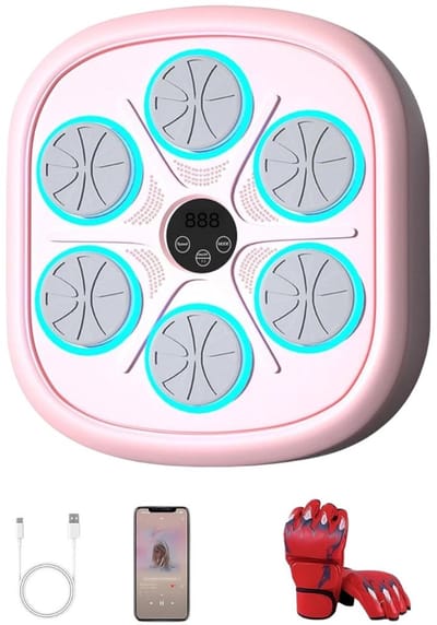 DailySupplies® Boxing Machine - Boksbal - Bokszak met Muziek - Roze