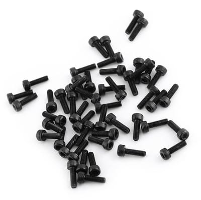 Set van 50 M3 Allen Bolts, 12.9 Legering Carbon Staal, Zwarte Hexagonale Kop voor Meubels en Apparatuur