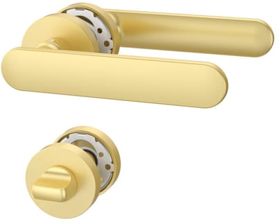 Dailygoods - Deurbeslag Set - Toiletdeur Hardware - Goud Aluminium - Badkamer Deurbeslag - Hoogwaardige Kwaliteit - Geschikt voor Toiletten - Goudkleurig