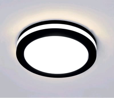SCARLET - LED Plafondlamp - Keuken, Woonkamer, Badkamer - Ø300 mm - 30W - 2700 Lumen - CCT Aanpasbare licht kleuren - 3000K 4000K 6500K - Zwart kleur - Opbouw - Rond - IP65