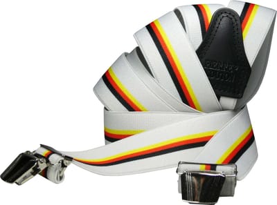 Pierre Mouton Landen Bretel Duitsland - Bretels - Volwassenen - Heren - multi color - 120cm - 3 brede clips - M - L