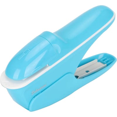 ABS Nietloos Nietmachine Boekpapier Nietvrije Nietmachine Bindmachine Handgereedschap(Blauw)
