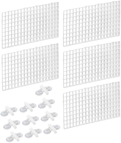 Dailygoods- Aquariumverdeler 5 Stuks - Aquarium Filterroosters - Scheiding Rooster - Isolatiebord - Zuignapclips 10 Stuks - Duurzaam Materiaal - Aquarium Scheidingsrooster
