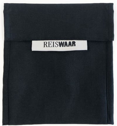 ReisWAAR - Herbruikbaar boterhamzakje XL -Zwart