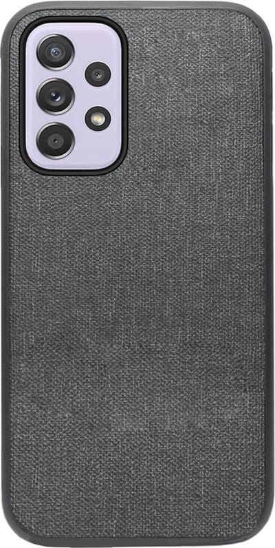 ADEL Siliconen Back Cover Softcase Hoesje Geschikt voor Samsung Galaxy A33 - Stoffen Textiel Grijs
