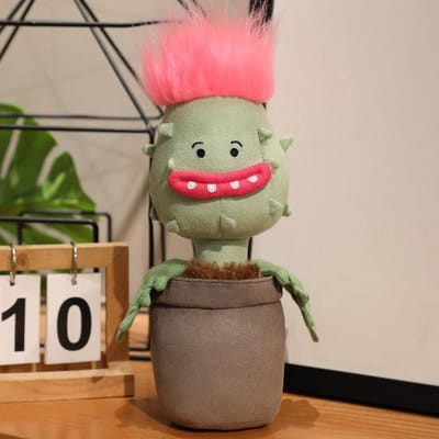 30cm Vleesetende Plant Potplant Pluche Speelgoed Grappige Kunstplanten Bloempot Bureau Ornamenten Pop Voor Huisdecoratie 30cm groen