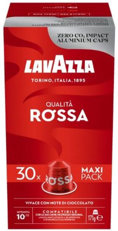 Lavazza Qualità Rossa Koffiecups - 30 Nespresso Cups - 100% Arabica Koffie - Intensiteit: 10/13