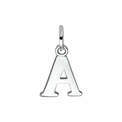 Zilver Gerhodineerde Hanger letter A 1319069